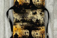 Creepy Tarot Bag/ Custom Tarot Pouch/ Keepsake Bag / Drawstring Bag / Oracle Bag / Crystal Bag / Tarot Pouch / Cosmetic Bag