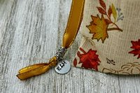 Leaves Pumpkin Tarot Bag/ Custom Tarot Pouch/ Keepsake Bag / Drawstring Bag / Oracle Bag / Crystal Bag / Tarot Pouch / Cosmetic Bag