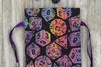 Dice Tarot Bag/ Custom Tarot Pouch/ Keepsake Bag / Drawstring Bag / Oracle Bag / Crystal Bag / Tarot Pouch / Cosmetic Bag