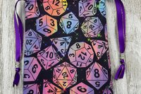 Dice Tarot Bag/ Custom Tarot Pouch/ Keepsake Bag / Drawstring Bag / Oracle Bag / Crystal Bag / Tarot Pouch / Cosmetic Bag