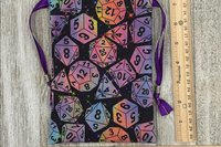 Dice Tarot Bag/ Custom Tarot Pouch/ Keepsake Bag / Drawstring Bag / Oracle Bag / Crystal Bag / Tarot Pouch / Cosmetic Bag