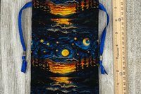 Moon Scene Tarot Bag/ Custom Tarot Pouch/ Keepsake Bag / Drawstring Bag / Oracle Bag / Crystal Bag / Tarot Pouch / Cosmetic Bag