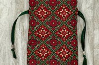 Mandala Tarot Bag/ Custom Tarot Pouch/ Keepsake Bag / Drawstring Bag / Oracle Bag / Crystal Bag / Tarot Pouch / Cosmetic Bag