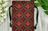 Mandala Tarot Bag/ Custom Tarot Pouch/ Keepsake Bag / Drawstring Bag / Oracle Bag / Crystal Bag / Tarot Pouch / Cosmetic Bag