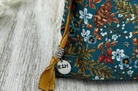 Floral Leaves Tarot Bag/ Custom Tarot bag/ Keepsake Bag / Drawstring Bag / Oracle Bag / Crystal Bag / Gift Bag / Tarot Pouch / Cosmetic Bag