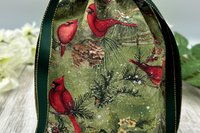 Cardinal Tarot Bag/ Custom Tarot Pouch/ Keepsake Bag / Drawstring Bag / Oracle Bag / Crystal Bag / Tarot Pouch / Cosmetic Bag