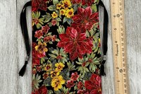 Poinsettia Tarot Bag/ Custom Tarot Pouch/ Keepsake Bag / Drawstring Bag / Oracle Bag / Crystal Bag / Tarot Pouch / Cosmetic Bag