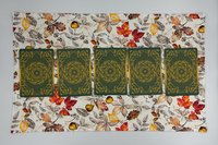 Leaves Altar Cloth, Tarot Cloth, Altar Decor, Double Sided Altar Cloth, Wall Hanging, Dice Mat, Centerpiece