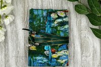 Reversible Satin Lined Tarot Wrap/ Monet Tarot Wrap / Tarot Supplies / Tarot Deck Storage / Tarot Cloth / Tarot Supplies / Altar