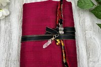 Reversible Silk Lined Tarot Wrap/ Poinsettia Tarot Wrap / Tarot Supplies / Tarot Deck Storage / Tarot Cloth / Tarot Supplies / Altar