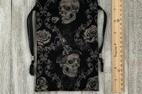 Witchy Skull Tarot Bag/ Custom Tarot Pouch/ Keepsake Bag / Drawstring Bag / Oracle Bag / Crystal Bag / Tarot Pouch / Cosmetic Bag