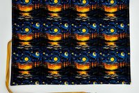 Reversible Silk Lined Tarot Wrap/ Moon Scene Tarot Wrap / Tarot Supplies / Tarot Deck Storage / Tarot Cloth / Tarot Supplies / Altar