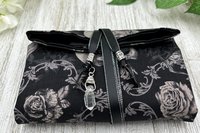 Reversible Cotton Lined Tarot Wrap/ Witchy Skull Tarot Wrap / Tarot Supplies / Tarot Deck Storage / Tarot Cloth / Tarot Supplies / Altar