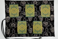 Reversible Cotton Lined Tarot Wrap/ Witchy Skull Tarot Wrap / Tarot Supplies / Tarot Deck Storage / Tarot Cloth / Tarot Supplies / Altar