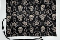 Reversible Cotton Lined Tarot Wrap/ Witchy Skull Tarot Wrap / Tarot Supplies / Tarot Deck Storage / Tarot Cloth / Tarot Supplies / Altar