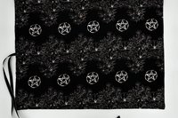 Reversible Silk Lined Tarot Wrap/ Pentacle Wrap / Tarot Supplies / Tarot Deck Storage / Tarot Cloth / Tarot Supplies / Altar