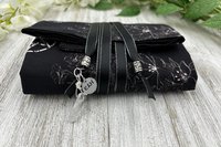 Reversible Silk Lined Tarot Wrap/ Pentacle Wrap / Tarot Supplies / Tarot Deck Storage / Tarot Cloth / Tarot Supplies / Altar