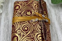 Reversible Silk Lined Tarot Wrap/ Leaves Tarot Wrap / Tarot Supplies / Tarot Deck Storage / Tarot Cloth / Tarot Supplies / Altar