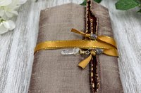 Reversible Silk Lined Tarot Wrap/ Leaves Tarot Wrap / Tarot Supplies / Tarot Deck Storage / Tarot Cloth / Tarot Supplies / Altar