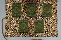 Reversible Silk Lined Tarot Wrap/ Leaves Tarot Wrap / Tarot Supplies / Tarot Deck Storage / Tarot Cloth / Tarot Supplies / Altar