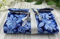 Reversible Silk Lined Tarot Wrap/ Leaves Tarot Wrap / Tarot Supplies / Tarot Deck Storage / Tarot Cloth / Tarot Supplies / Altar