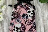 Skull Web Tarot Bag/ Custom Tarot Pouch/ Keepsake Bag / Drawstring Bag / Oracle Bag / Crystal Bag / Tarot Pouch / Cosmetic Bag