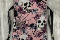 Skull Web Tarot Bag/ Custom Tarot Pouch/ Keepsake Bag / Drawstring Bag / Oracle Bag / Crystal Bag / Tarot Pouch / Cosmetic Bag