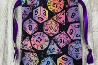 Dice Tarot Bag/ Custom Tarot Pouch/ Keepsake Bag / Drawstring Bag / Oracle Bag / Crystal Bag / Tarot Pouch / Cosmetic Bag