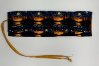 Reversible Silk Lined Tarot Wrap/ Moon Scene Tarot Wrap / Tarot Supplies / Tarot Deck Storage / Tarot Cloth / Tarot Supplies / Altar