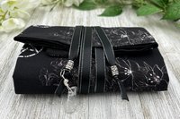 Reversible Silk Lined Tarot Wrap/ Pentacle Wrap / Tarot Supplies / Tarot Deck Storage / Tarot Cloth / Tarot Supplies / Altar