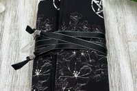 Reversible Silk Lined Tarot Wrap/ Pentacle Wrap / Tarot Supplies / Tarot Deck Storage / Tarot Cloth / Tarot Supplies / Altar