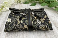 Reversible Silk Lined Tarot Wrap/ Plants Tarot Wrap / Tarot Supplies / Tarot Deck Storage / Tarot Cloth / Tarot Supplies / Altar