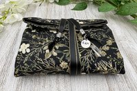 Reversible Silk Lined Tarot Wrap/ Plants Tarot Wrap / Tarot Supplies / Tarot Deck Storage / Tarot Cloth / Tarot Supplies / Altar