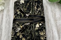Reversible Silk Lined Tarot Wrap/ Plants Tarot Wrap / Tarot Supplies / Tarot Deck Storage / Tarot Cloth / Tarot Supplies / Altar