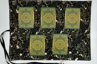 Reversible Silk Lined Tarot Wrap/ Plants Tarot Wrap / Tarot Supplies / Tarot Deck Storage / Tarot Cloth / Tarot Supplies / Altar