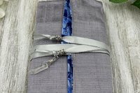 Reversible Silk Lined Tarot Wrap/ Leaves Tarot Wrap / Tarot Supplies / Tarot Deck Storage / Tarot Cloth / Tarot Supplies / Altar