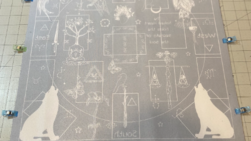 Witchy Altar Cloth, Tarot Cloth, Altar Decor, Double Sided Altar Cloth, Wall Hanging, Dice Mat, Centerpiece