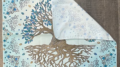 Tree of Life Altar Cloth, Tarot Cloth, Altar Decor, Tapestry, Dice Mat, Centerpiece