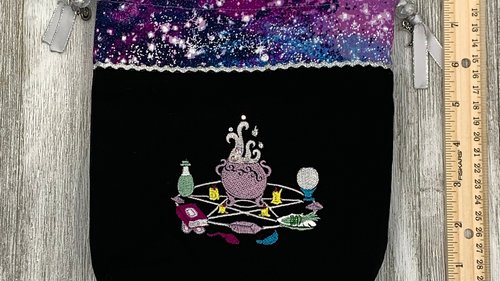 Pentacle Tarot Bag / Keepsake Bag / Drawstring Bag / Oracle Bag / Jewelry Bag / Purse / Crystal Bag / Gift Bag / Tarot Pouch / Cosmetic Bag