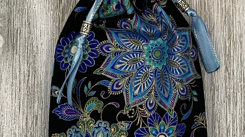 Mandala Tarot Bag/ Custom Tarot Pouch / Keepsake Bag / Drawstring Bag / Oracle Bag / Jewelry Bag / Crystal Bag / Gift Bag / Tarot Pouch