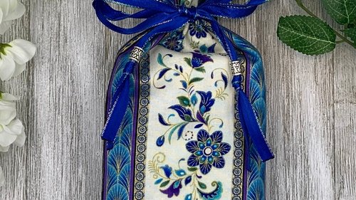 Floral Mandala Tarot Bag/ Custom Tarot Bag/ Keepsake Bag / Drawstring Bag / Oracle Bag / Crystal Bag / Gift Bag / Tarot Pouch