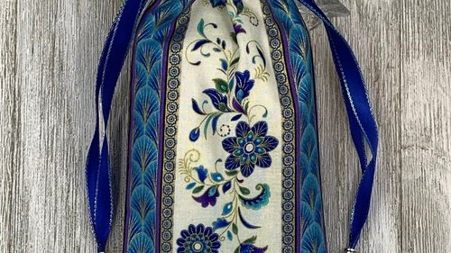 Floral Mandala Tarot Bag/ Custom Tarot Bag/ Keepsake Bag / Drawstring Bag / Oracle Bag / Crystal Bag / Gift Bag / Tarot Pouch