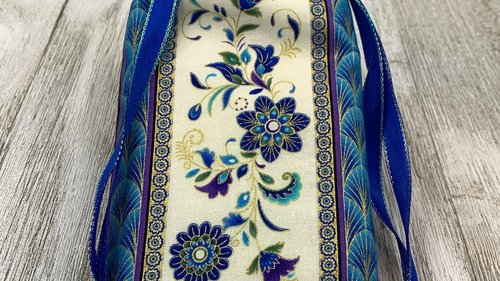 Floral Mandala Tarot Bag/ Custom Tarot Bag/ Keepsake Bag / Drawstring Bag / Oracle Bag / Crystal Bag / Gift Bag / Tarot Pouch