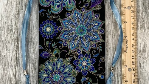 Mandala Tarot Bag/ Custom Tarot Pouch / Keepsake Bag / Drawstring Bag / Oracle Bag / Jewelry Bag / Crystal Bag / Gift Bag / Tarot Pouch