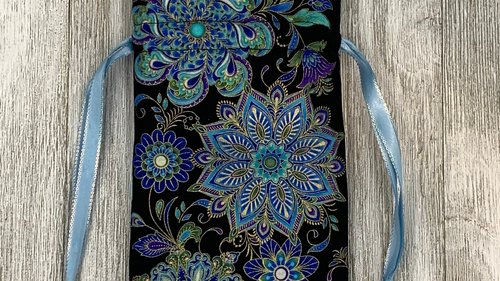Mandala Tarot Bag/ Custom Tarot Pouch / Keepsake Bag / Drawstring Bag / Oracle Bag / Jewelry Bag / Crystal Bag / Gift Bag / Tarot Pouch
