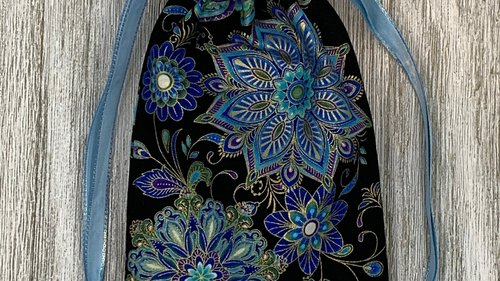 Mandala Tarot Bag/ Custom Tarot Pouch / Keepsake Bag / Drawstring Bag / Oracle Bag / Jewelry Bag / Crystal Bag / Gift Bag / Tarot Pouch