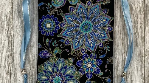 Mandala Tarot Bag/ Custom Tarot Pouch / Keepsake Bag / Drawstring Bag / Oracle Bag / Jewelry Bag / Crystal Bag / Gift Bag / Tarot Pouch