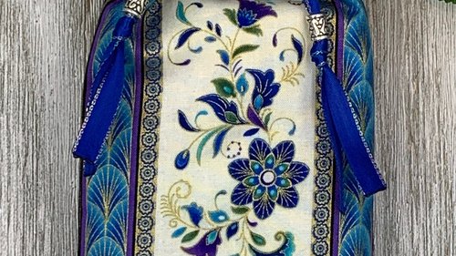 Floral Mandala Tarot Bag/ Custom Tarot Bag/ Keepsake Bag / Drawstring Bag / Oracle Bag / Crystal Bag / Gift Bag / Tarot Pouch