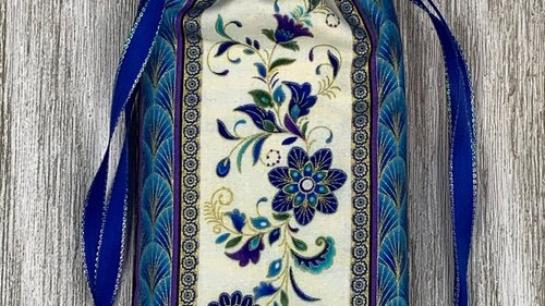 Floral Mandala Tarot Bag/ Custom Tarot Bag/ Keepsake Bag / Drawstring Bag / Oracle Bag / Crystal Bag / Gift Bag / Tarot Pouch