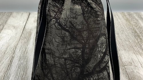 Dark Forest Tarot Bag/ Custom Tarot Pouch/ Keepsake Bag / Drawstring Bag / Oracle Bag / Crystal Bag / Tarot Pouch / Cosmetic Bag